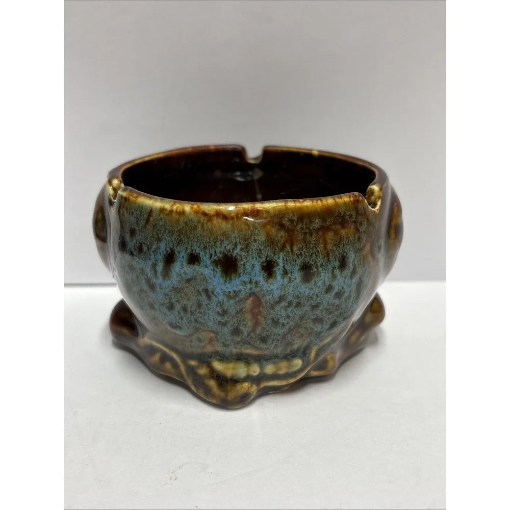 Owl Ceramic Ashtray Fairy Garden glazed glossy finish 4 inches tall K Cool brand